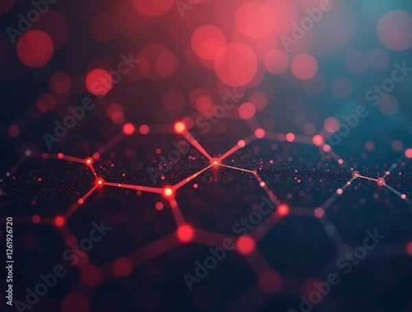 Obraz Digital hexagon abstract background