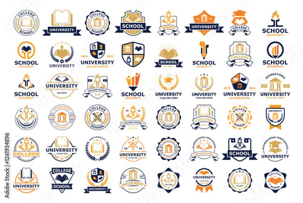 Obraz Collections Of University, School Academy Logo Design Template