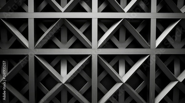 Obraz lattice gray geometric texture
