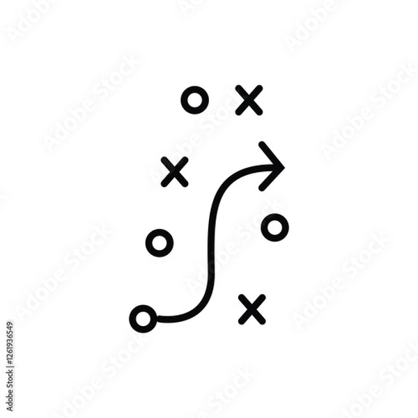 Obraz Strategy planning icon. vector graphics