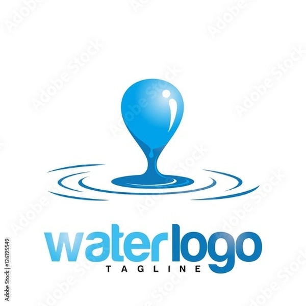 Obraz water vector logo