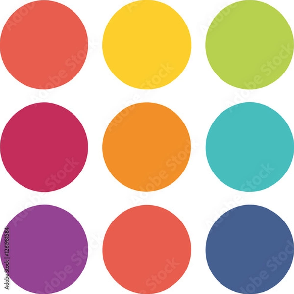 Fototapeta set of colorful round buttons,set of round buttons,set of colorful vector buttons