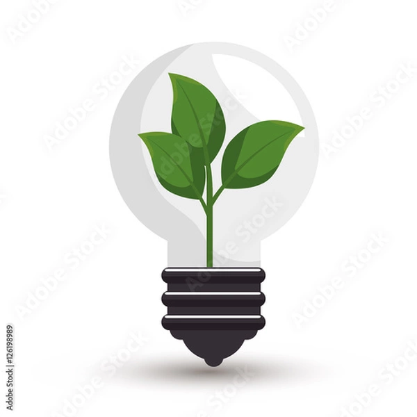 Obraz bulb ecology idea isolated icon vector illustration design