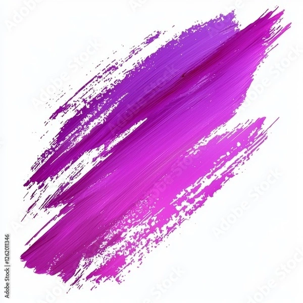 Obraz Vibrant Brush Stroke in Shades of Purple, Artistic Background for Creative Projects, Abstract Design Element Highlighting Energy and Motion