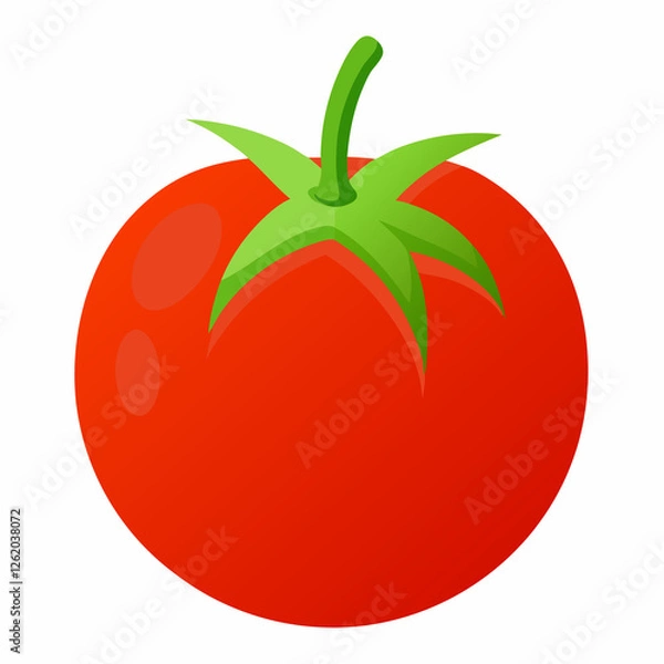 Fototapeta tomato on a white background