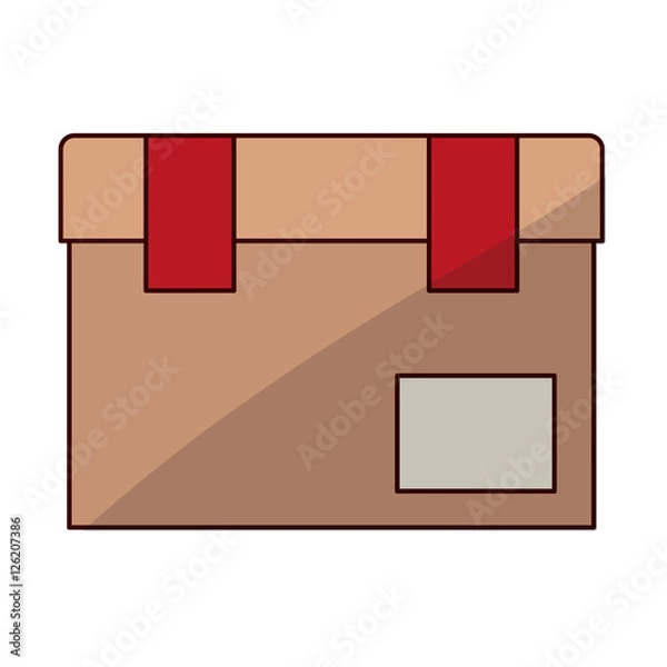 Fototapeta Package icon. Delivery shipping logistic and distribution theme. Isolated design. Vector illustration