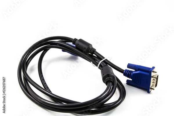 Fototapeta Display monitor cable line