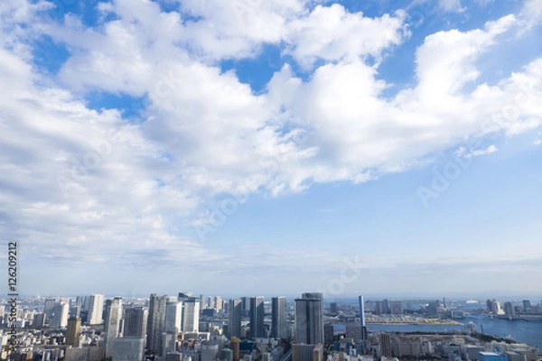 Fototapeta 東京都市風景　東京湾岸エリア　晴海　豊洲　有明　台場　月島　勝どき