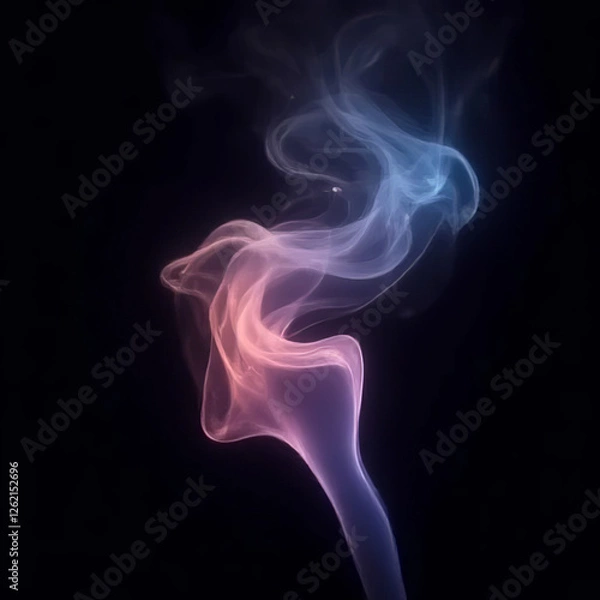 Obraz smoke on black background