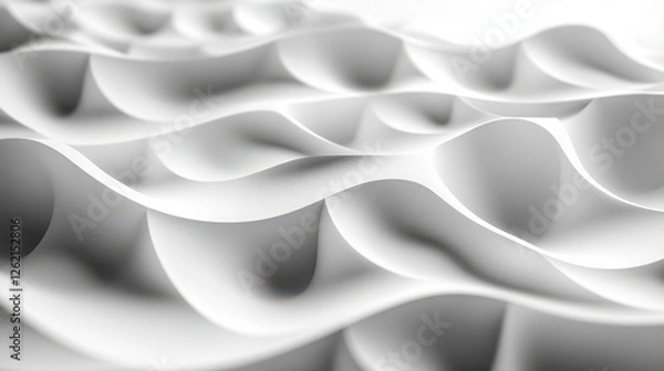 Fototapeta Abstract white wavy texture background