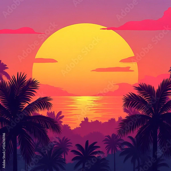 Obraz sunset on the beach