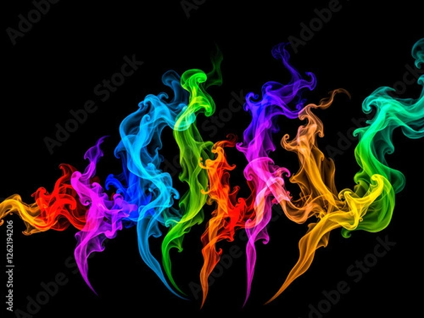 Fototapeta Different color in smokes