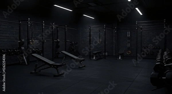 Obraz dark gym background