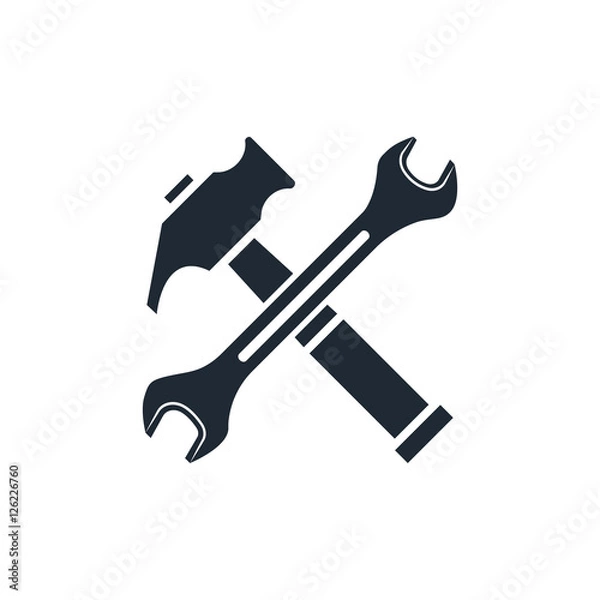 Obraz cross wrench and hammer