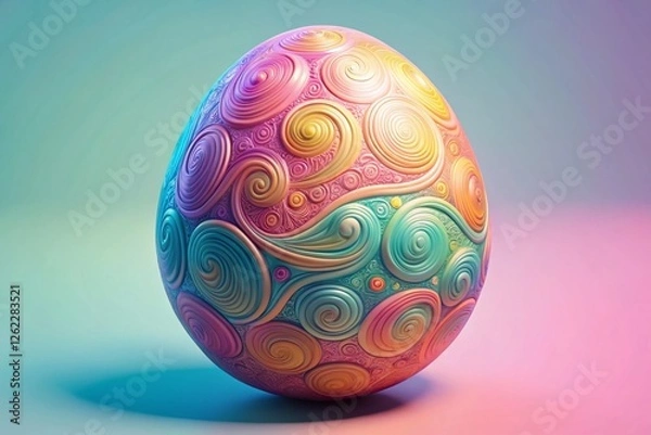Fototapeta Elegant Embossed Easter Egg Pattern: Subtle Artistic Design Background