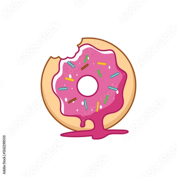 Obraz Vector illustration of donut icon isolated