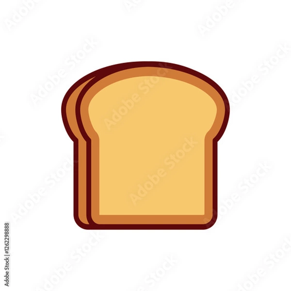 Obraz Bread Cartoon Vector