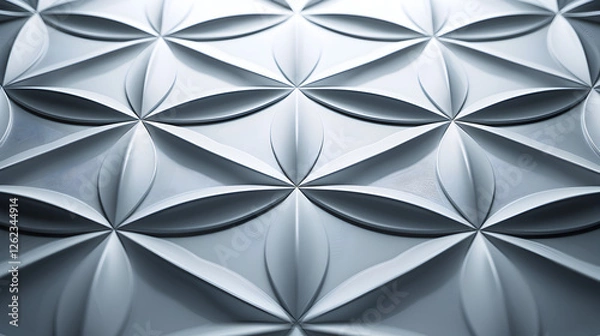 Obraz A close-up of a textured surface featuring a geometric pattern of petals.