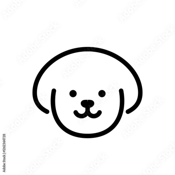 Fototapeta シンプル犬アイコン