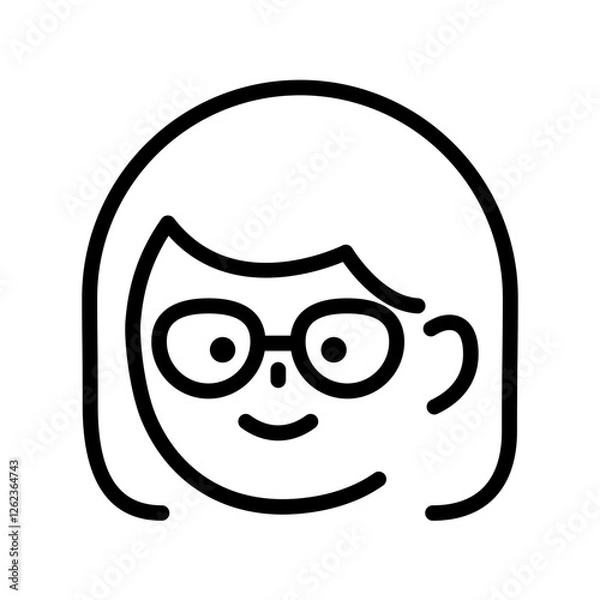 Fototapeta シンプル女性アイコン