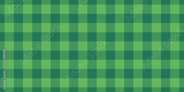Fototapeta Vibrant green gingham check pattern.  Perfect for backgrounds, textiles, or springsummer designs.  Clean, simple, and versatile, this image evokes freshness and nature.
