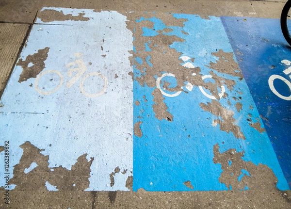 Obraz Weathered Bicycle Parking Area