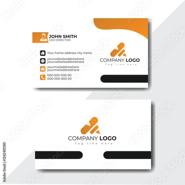 Fototapeta Business card design template, Clean professional business card template, visiting card, business card template.
