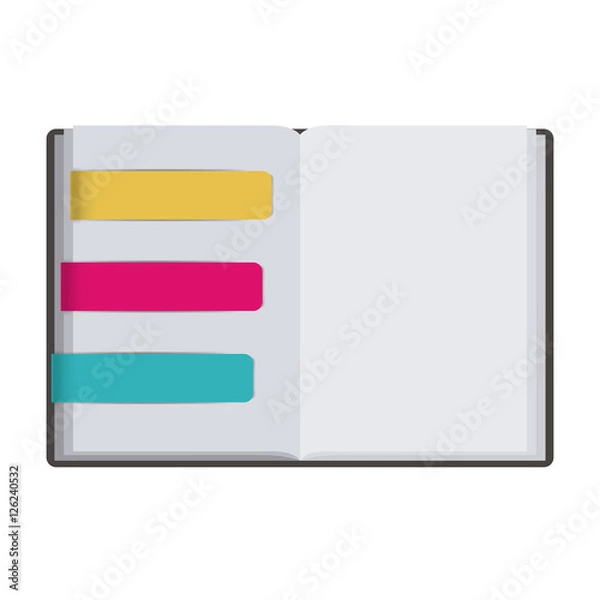 Fototapeta Book object icon. Education literature read and library theme. Isolated design. Vector illustration