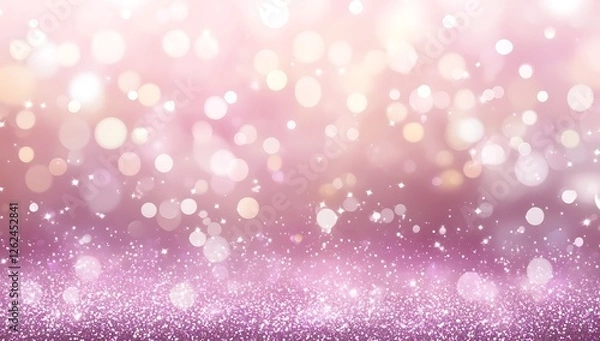 Fototapeta Purple Glitter Bokeh Dream A Shimmering Purple Surface with Sparkling Bokeh Lights Creating a Magical and Festive Abstract Background for Celebrations