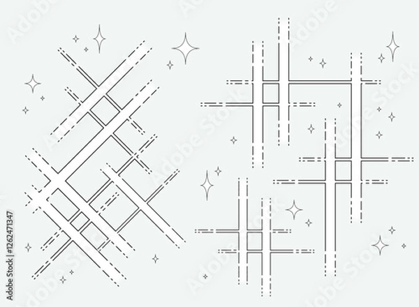 Obraz 漫画風のキラキラエフェクト素材