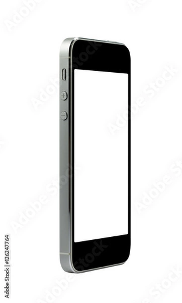 Obraz Mobile phone isolated on white background