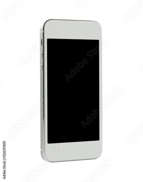Obraz Mobile phone isolated on white background