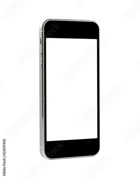 Obraz Mobile phone isolated on white background