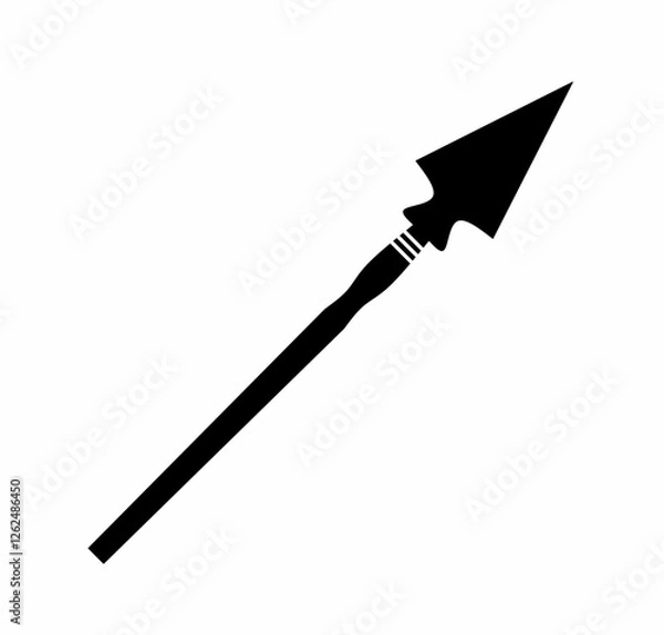 Fototapeta vector illustration of spear with trendy design