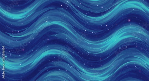 Obraz Abstract art evokes the serenity of a starry night sky
