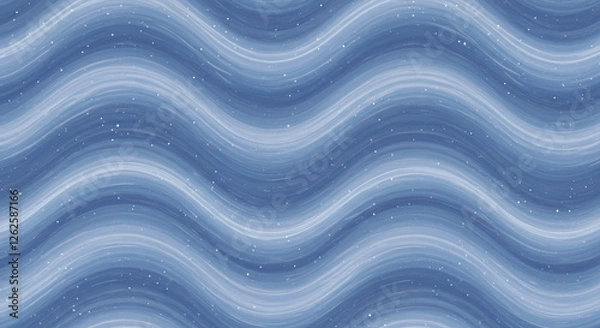 Obraz Blue waves crash against a starry night sky in this abstract painting