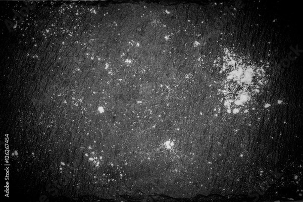 Obraz White flour on slate background.