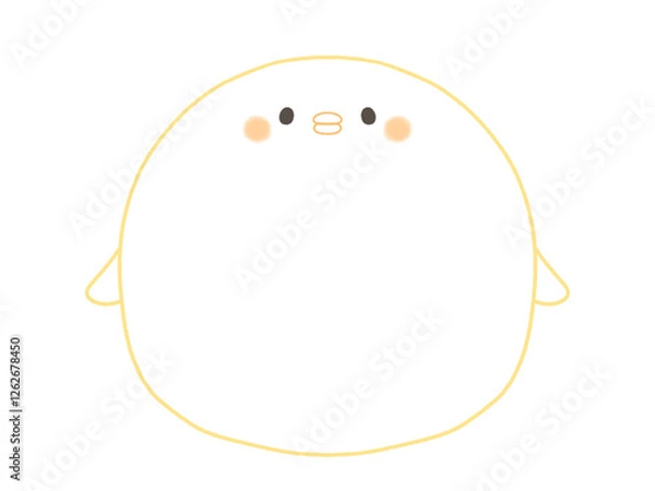 Obraz かわいいひよこのフレーム