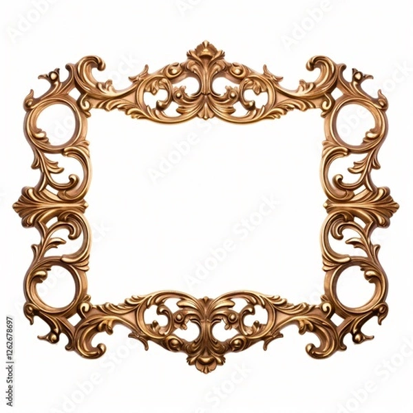 Obraz Elegant Vintage Frame on White Background