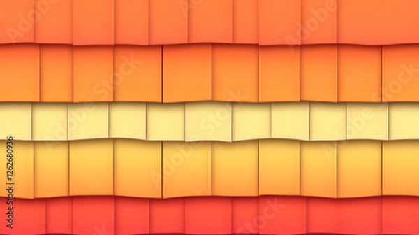 Fototapeta Dynamic Arrangement of Textured Gradient Squares in Warm Hues for Modern Design Applications