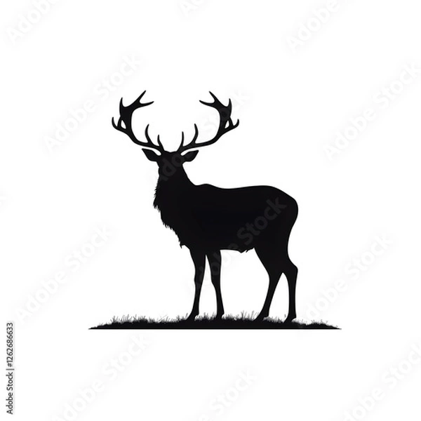 Obraz a reindeer silhouette
