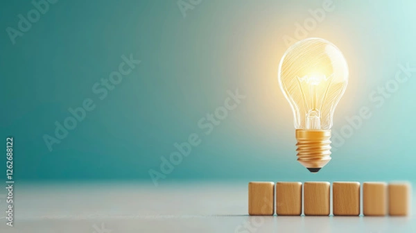 Fototapeta Innovative ideas illuminate your business strategy: Discover creative solutions with our expert insights and boost your competitive advantage today.