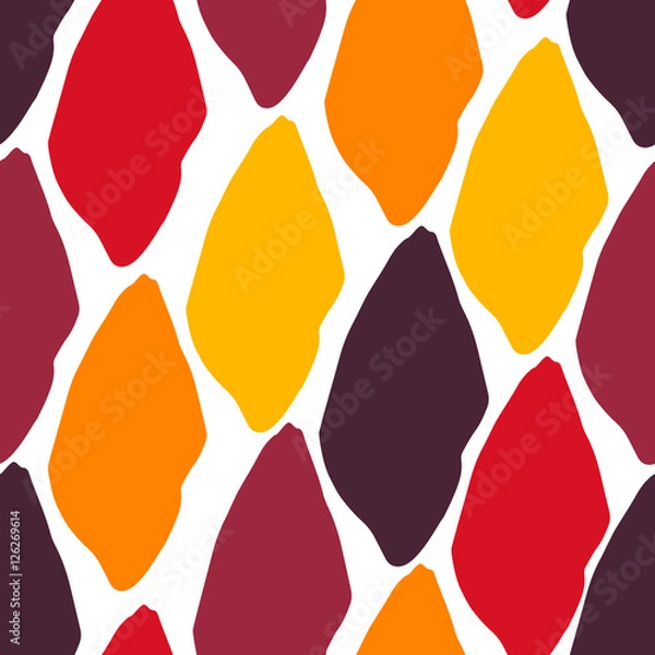 Fototapeta Vector seamless pattern with colored retro stones