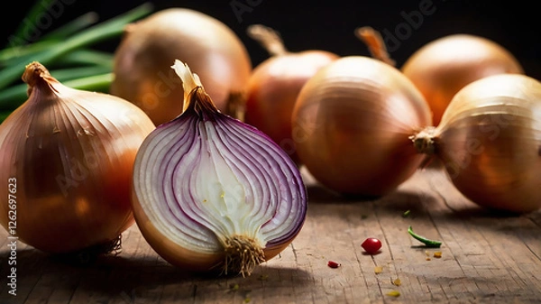 Obraz "Exploring the Nutritional Benefits and Culinary Versatility of Onions"