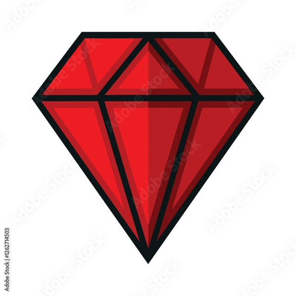 Obraz  Diamond vector illustration icon.