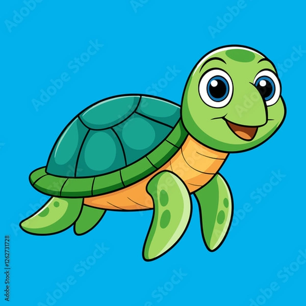 Fototapeta Turtle Vector Illustration: High-Quality Sea and Land Turtle Graphics for Designers