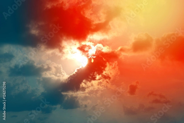 Fototapeta Beautiful multi-colored clouds
