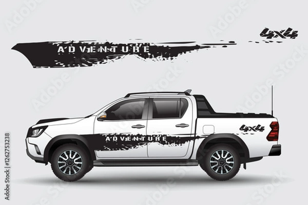 Obraz Wrap design for car vectors. car stickers stripes. mud splash abstract template20250213