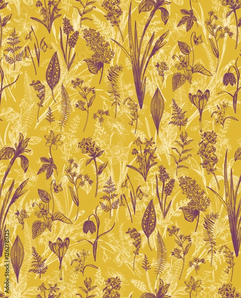 Obraz autumn leaves seamless pattern