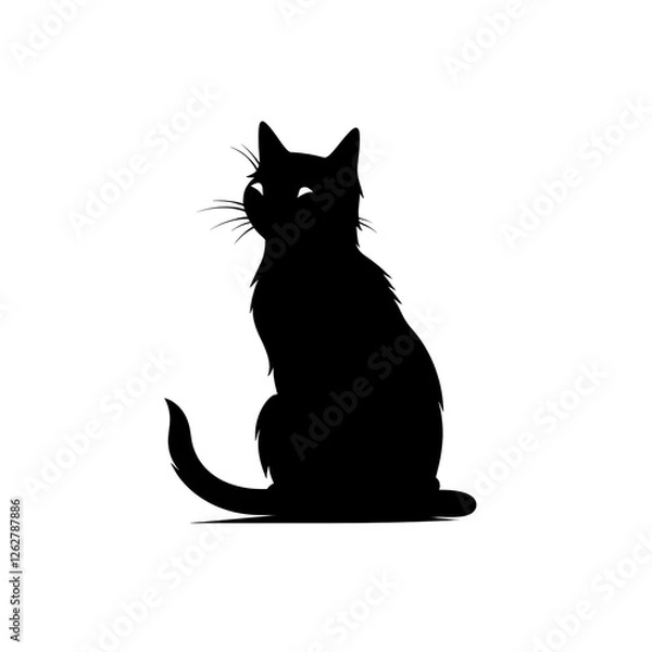 Fototapeta cat drawings silhouette